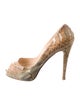 Christian Louboutin Python Animal Print Pumps