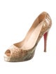 Christian Louboutin Python Animal Print Pumps