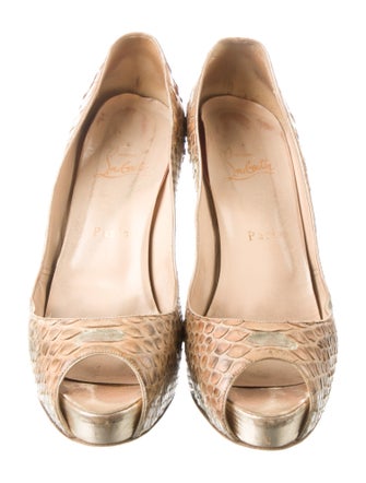 Christian Louboutin Python Animal Print Pumps