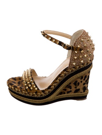 Christian Louboutin Spike Accents Suede Espadrilles