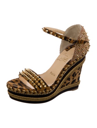 Christian Louboutin Spike Accents Suede Espadrilles