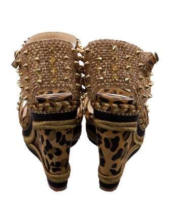 Christian Louboutin Spike Accents Suede Espadrilles