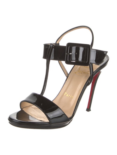 Christian Louboutin Patent Leather T-Strap Sandals