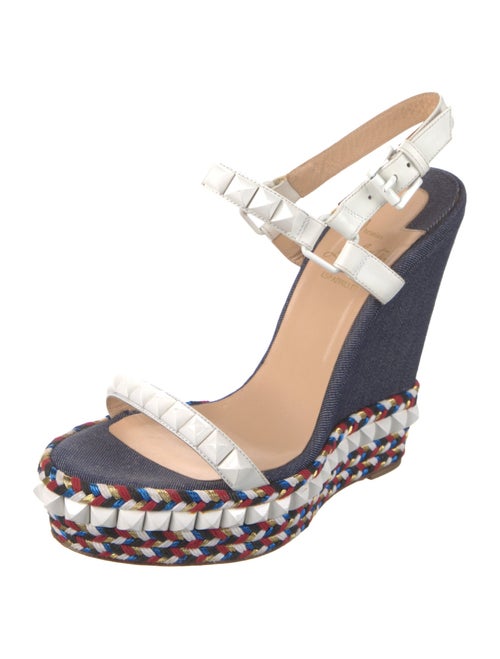 Christian Louboutin Rockstud Spike Denim Espadrilles