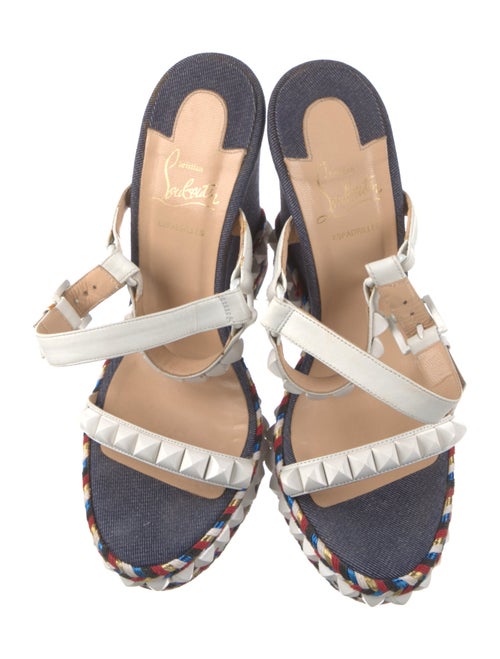 Christian Louboutin Rockstud Spike Denim Espadrilles