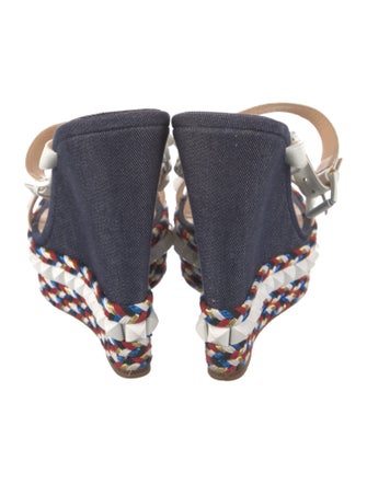Christian Louboutin Rockstud Spike Denim Espadrilles
