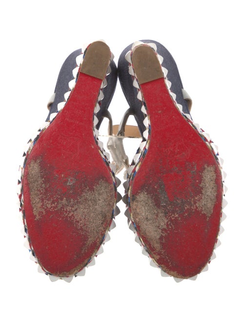 Christian Louboutin Rockstud Spike Denim Espadrilles