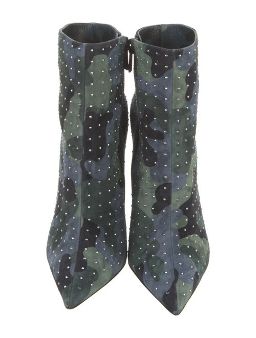 Christian Louboutin Suede Floral Print Boots