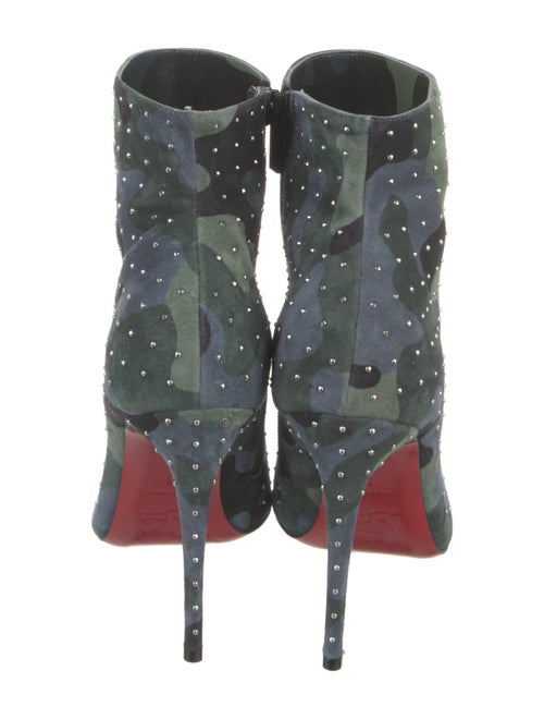 Christian Louboutin Suede Floral Print Boots
