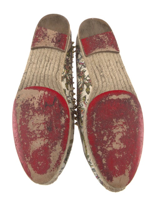 Christian Louboutin Spike Accents Canvas Espadrilles