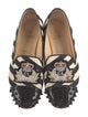 Christian Louboutin Spike Accents Canvas Loafers