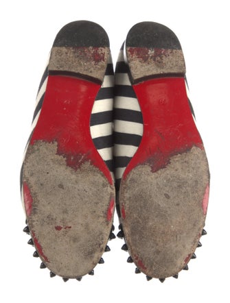 Christian Louboutin Spike Accents Canvas Loafers