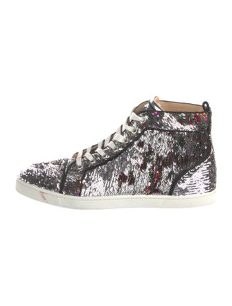 Christian Louboutin Sequins Animal Print Sneakers