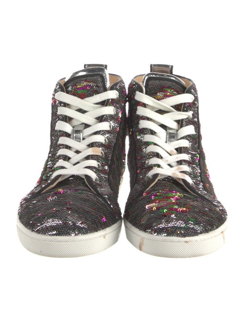 Christian Louboutin Sequins Animal Print Sneakers