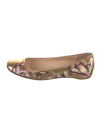 Christian Louboutin Leather Printed Ballet Flats
