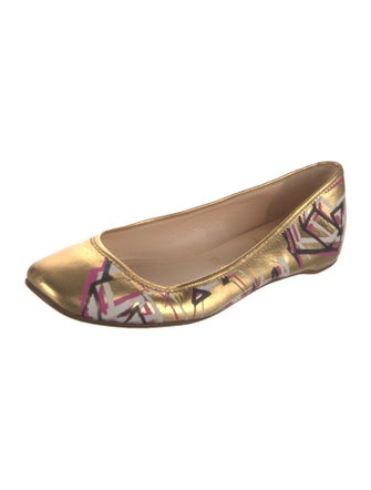 Christian Louboutin Leather Printed Ballet Flats