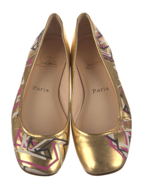 Christian Louboutin Leather Printed Ballet Flats