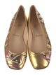 Christian Louboutin Leather Printed Ballet Flats