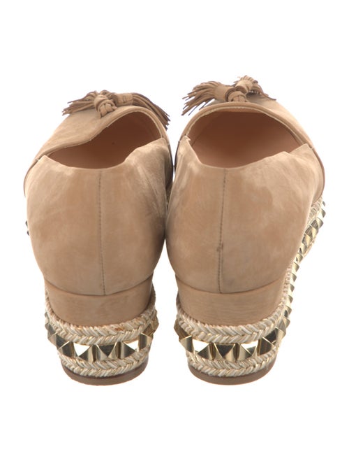 Christian Louboutin Spike Accents Suede Pumps