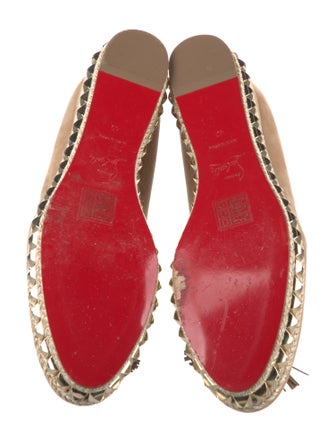 Christian Louboutin Spike Accents Suede Pumps