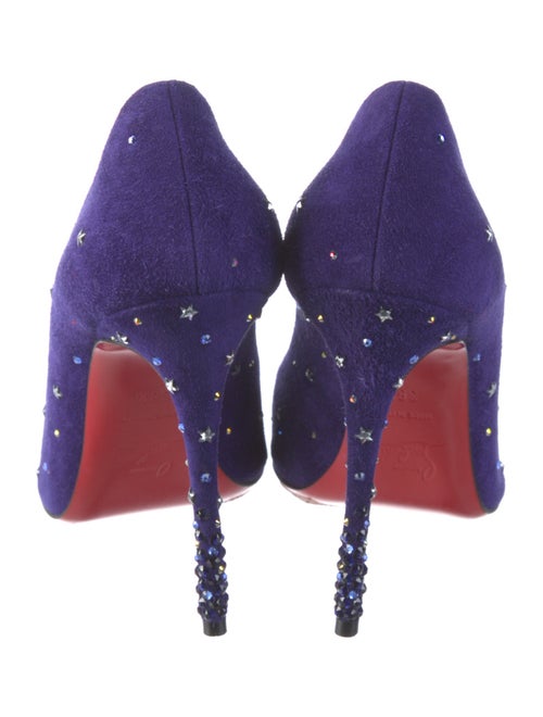 Christian Louboutin Suede Crystal Embellishments Pumps