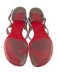 Christian Louboutin Embossed Leather T-Strap Sandals