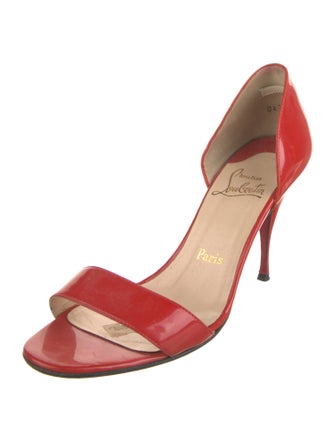 Christian Louboutin Patent Leather Printed Sandals