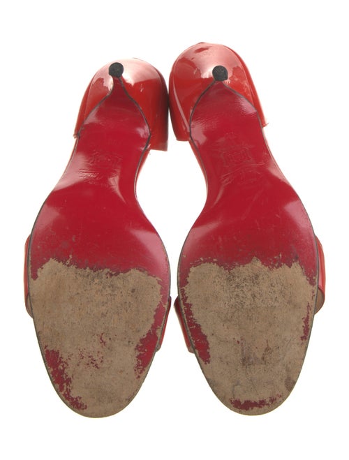 Christian Louboutin Patent Leather Printed Sandals