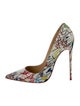 Christian Louboutin Patent Leather Printed Pumps