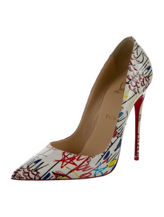 Christian Louboutin Patent Leather Printed Pumps