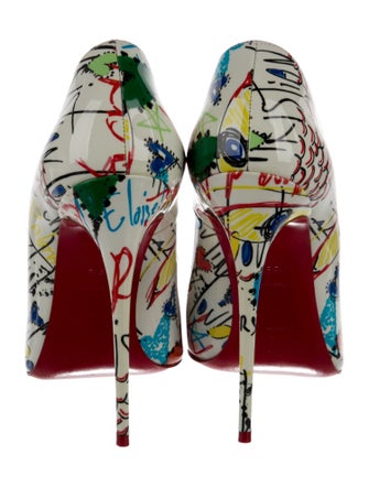 Christian Louboutin Patent Leather Printed Pumps