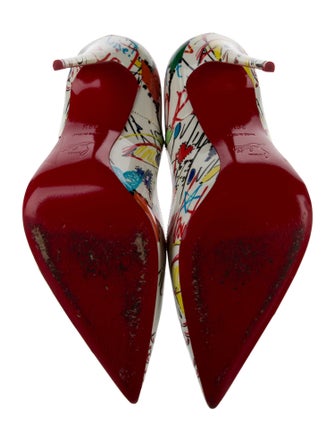 Christian Louboutin Patent Leather Printed Pumps