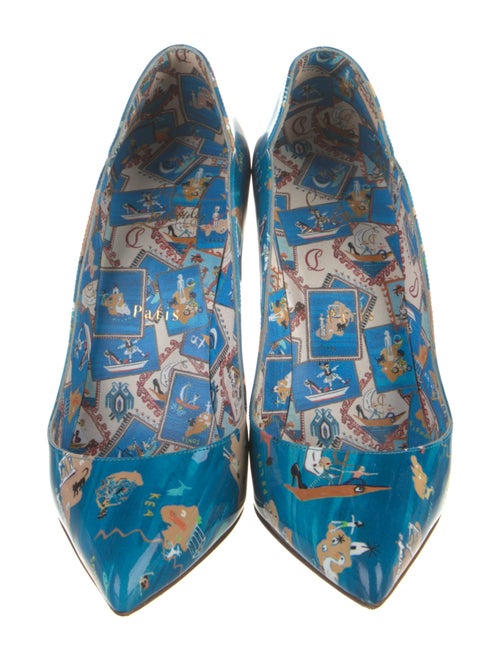 Christian Louboutin Patent Leather Printed Pumps