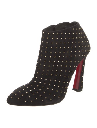 Christian Louboutin Suede Studded Accents Boots