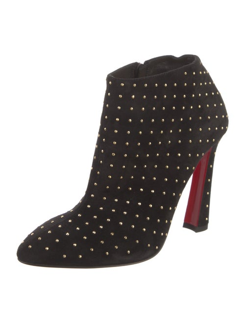 Christian Louboutin Suede Studded Accents Boots