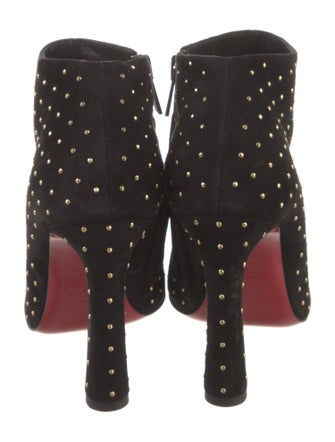 Christian Louboutin Suede Studded Accents Boots