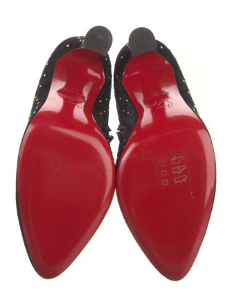 Christian Louboutin Suede Studded Accents Boots