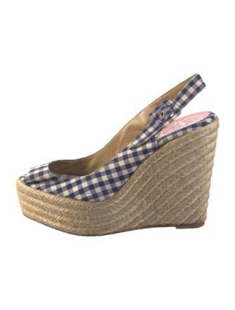 Christian Louboutin Plaid Print Espadrilles