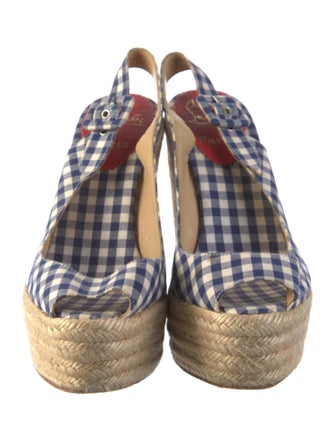 Christian Louboutin Plaid Print Espadrilles