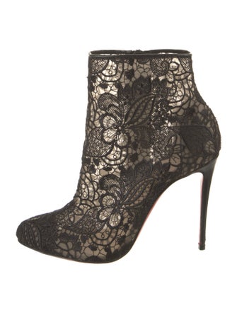 Christian Louboutin Lace Floral Print Boots