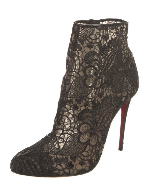 Christian Louboutin Lace Floral Print Boots