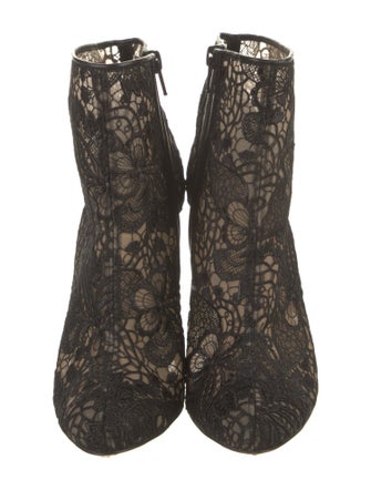 Christian Louboutin Lace Floral Print Boots