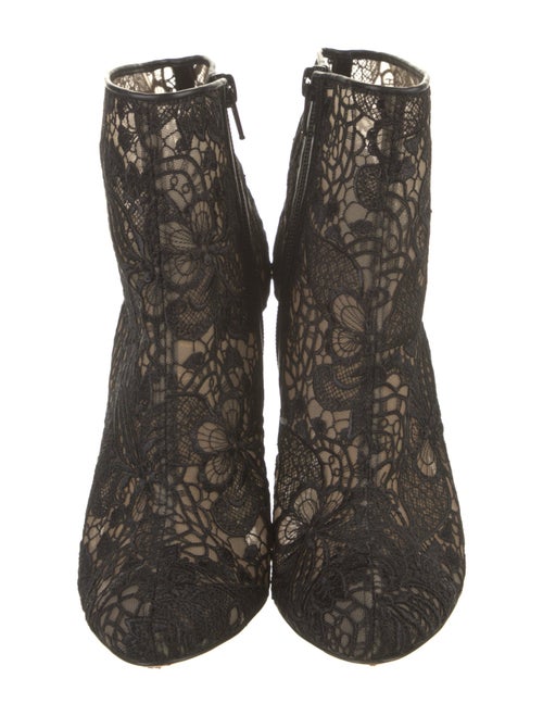 Christian Louboutin Lace Floral Print Boots