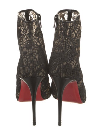 Christian Louboutin Lace Floral Print Boots