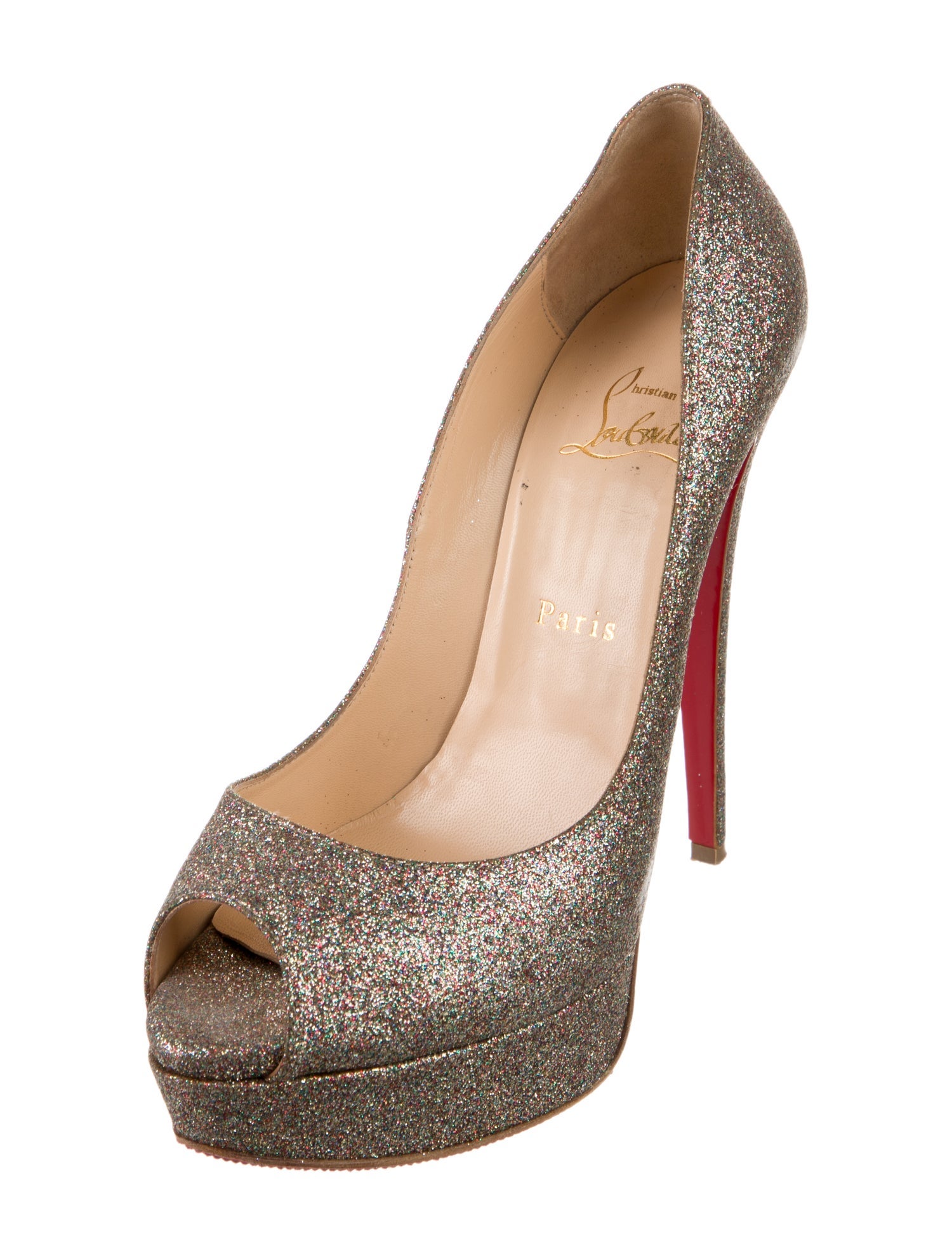 Christian Louboutin Glitter Glitter Accents Pumps