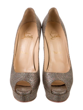 Christian Louboutin Glitter Glitter Accents Pumps