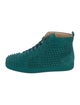 Christian Louboutin Spike Accents Suede Sneakers
