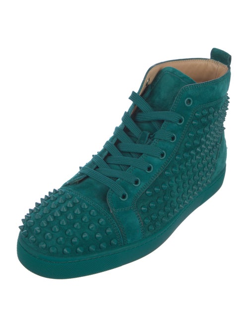 Christian Louboutin Spike Accents Suede Sneakers