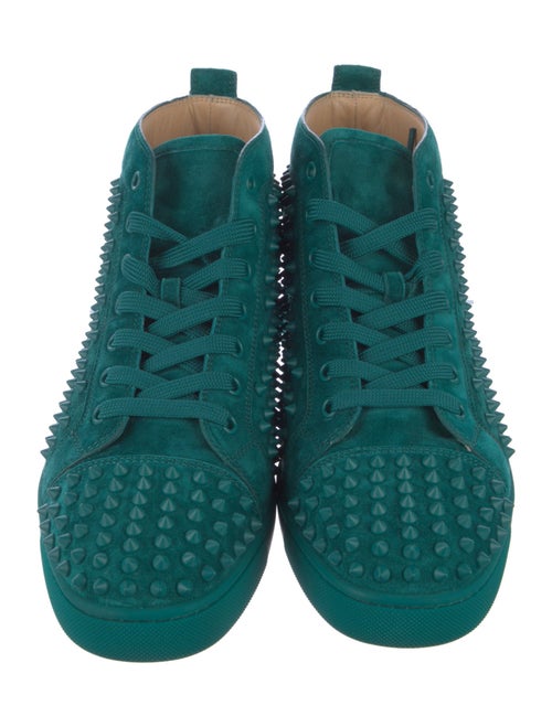 Christian Louboutin Spike Accents Suede Sneakers