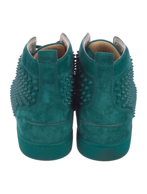 Christian Louboutin Spike Accents Suede Sneakers